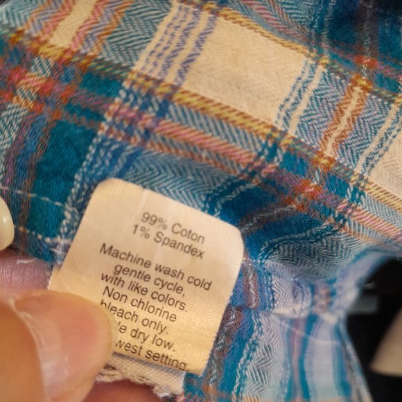 J. Crew "Perfect" Long Sleeve Plaid Top size 8 *G-0292 - Picture 5 of 8